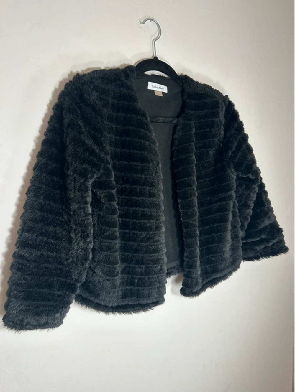 Y2K Fuzzy Faux Fur Mini Crop Cover Up Jacket